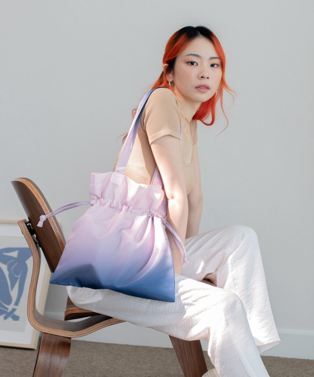 Crepe Fade Bucket Bag