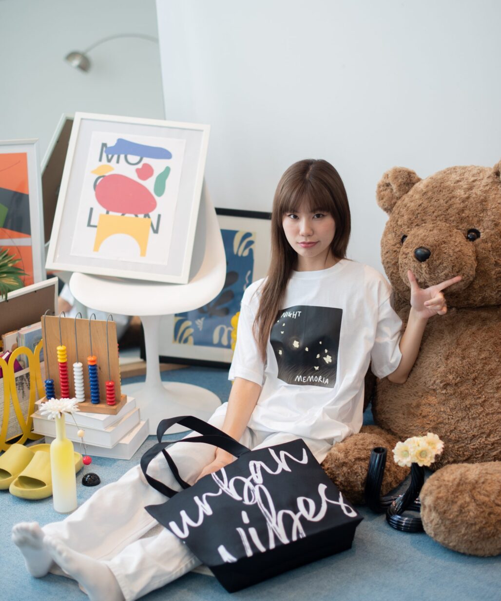 Night Memoria (White) I Oversized T-Shirt