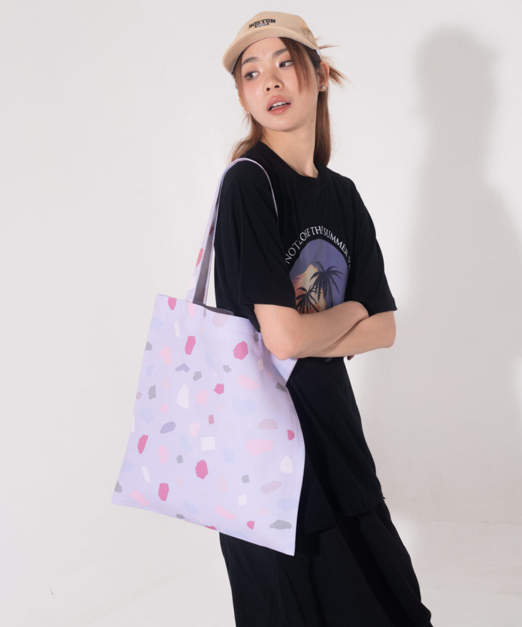 Stoneball Purplegrey tote